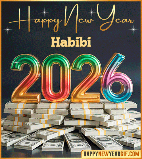 GIF Happy New Year 2026 Animated Habibi