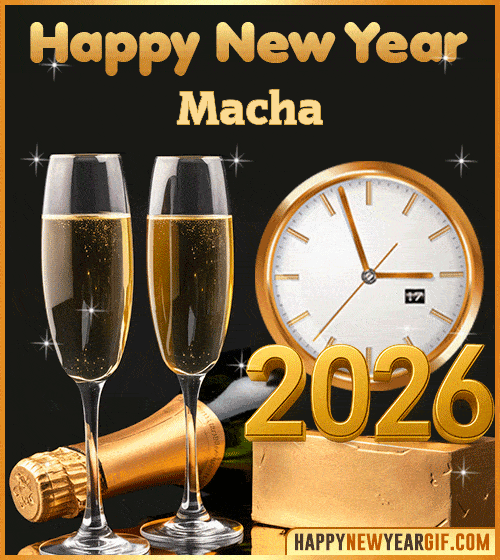 GIF Happy New Year 2026 Wishes Macha