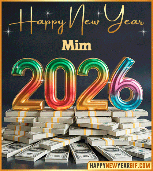 GIF Happy New Year 2026 Animated Mim