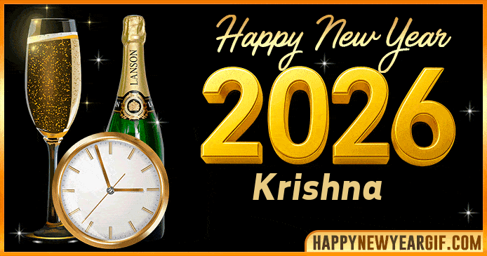Happy New Year 2026 Krishna GIF