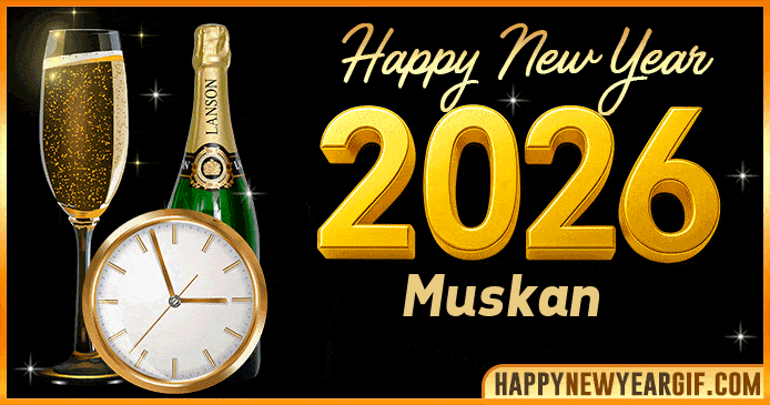 Happy New Year 2026 Muskan GIF