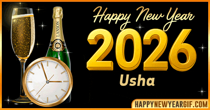 Happy New Year 2026 Usha GIF